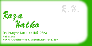 roza walko business card
